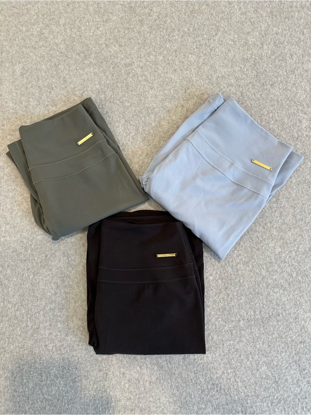 Gymshark Whitney Simmons collection Biker shorts bundle-Black, Olive, Light Blue - Picture 2 of 10